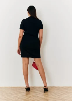 In The Style Black Knitted Dress