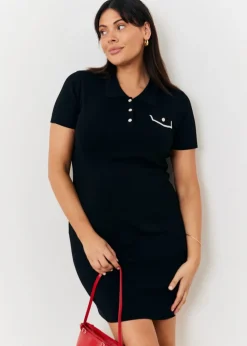 In The Style Black Knitted Dress