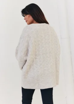 In The Style Stacey Solomon Oatmeal Knitted Jumper