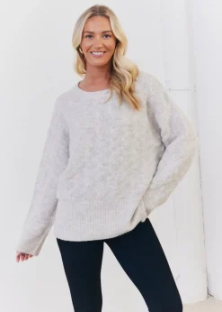 In The Style Stacey Solomon Oatmeal Knitted Jumper