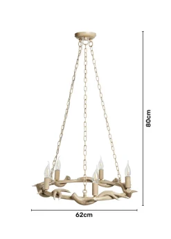 Inlight Antler Cartwheel 5L Chandelier (80cm x 62cm)