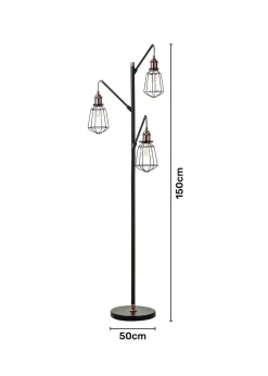 Inlight Callisto Caged Floor Lamp (150cm x 53cm x 53cm)