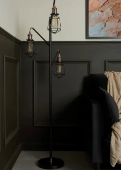 Inlight Callisto Caged Floor Lamp (150cm x 53cm x 53cm)