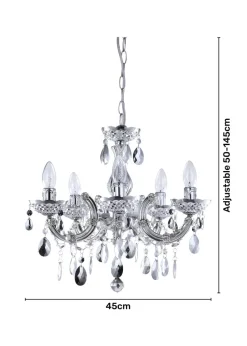 Inlight Charlotte 5 Light Chandelier (145cm x 45cm x 45cm)