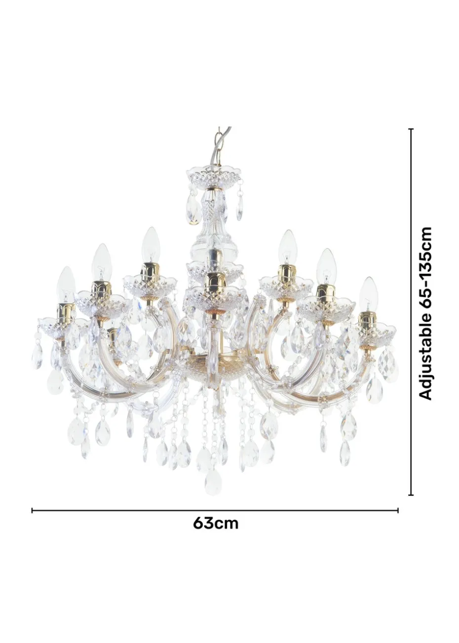 Inlight Charlotte 12 Light Chandelier (135cm x 63cm x 63cm)