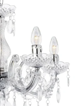 Inlight Charlotte Chrome 5LT Ceiling Fitting (145cm x 45cm x 45cm)