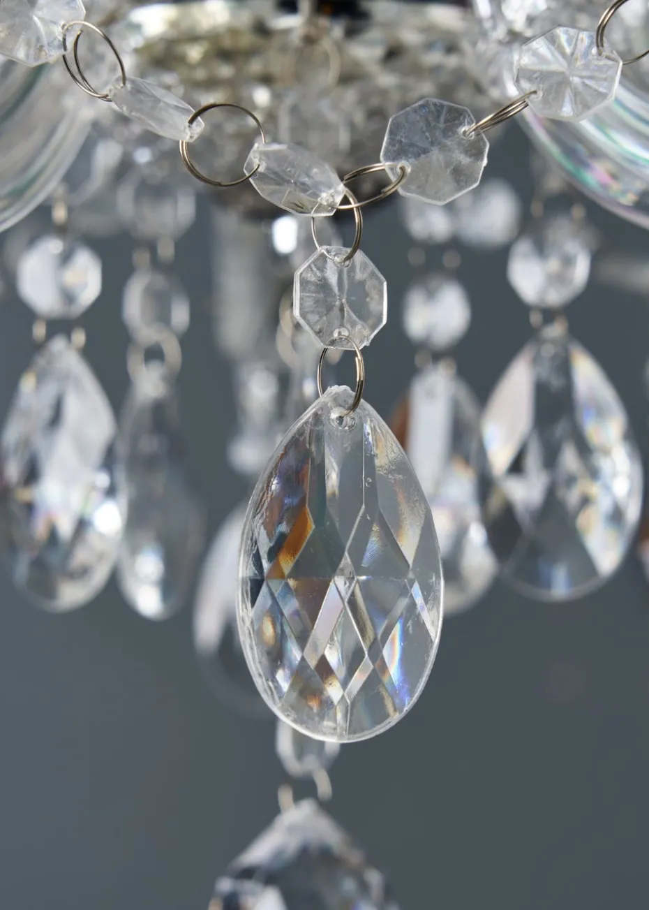 Inlight Charlotte Chrome 5LT Ceiling Fitting (145cm x 45cm x 45cm)