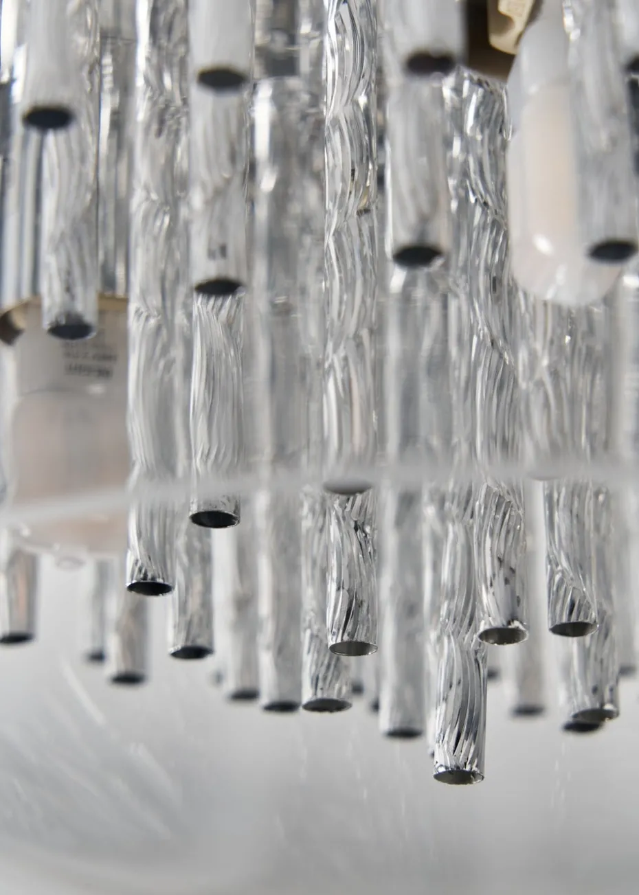 Inlight Chrome Rods 3 Light Flush Ceiling Light (15cm x 24cm x 24cm)