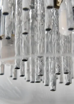 Inlight Chrome Rods 3 Light Flush Ceiling Light (15cm x 24cm x 24cm)