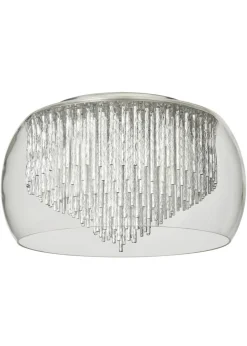 Inlight Chrome Rods 5 Light Flush Ceiling Light (18cm x 30cm x 30cm)