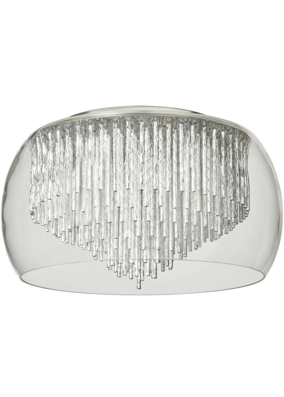 Inlight Chrome Rods 5 Light Flush Ceiling Light (18cm x 30cm x 30cm)