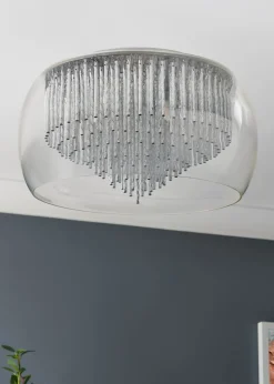 Inlight Chrome Rods 5 Light Flush Ceiling Light (18cm x 30cm x 30cm)