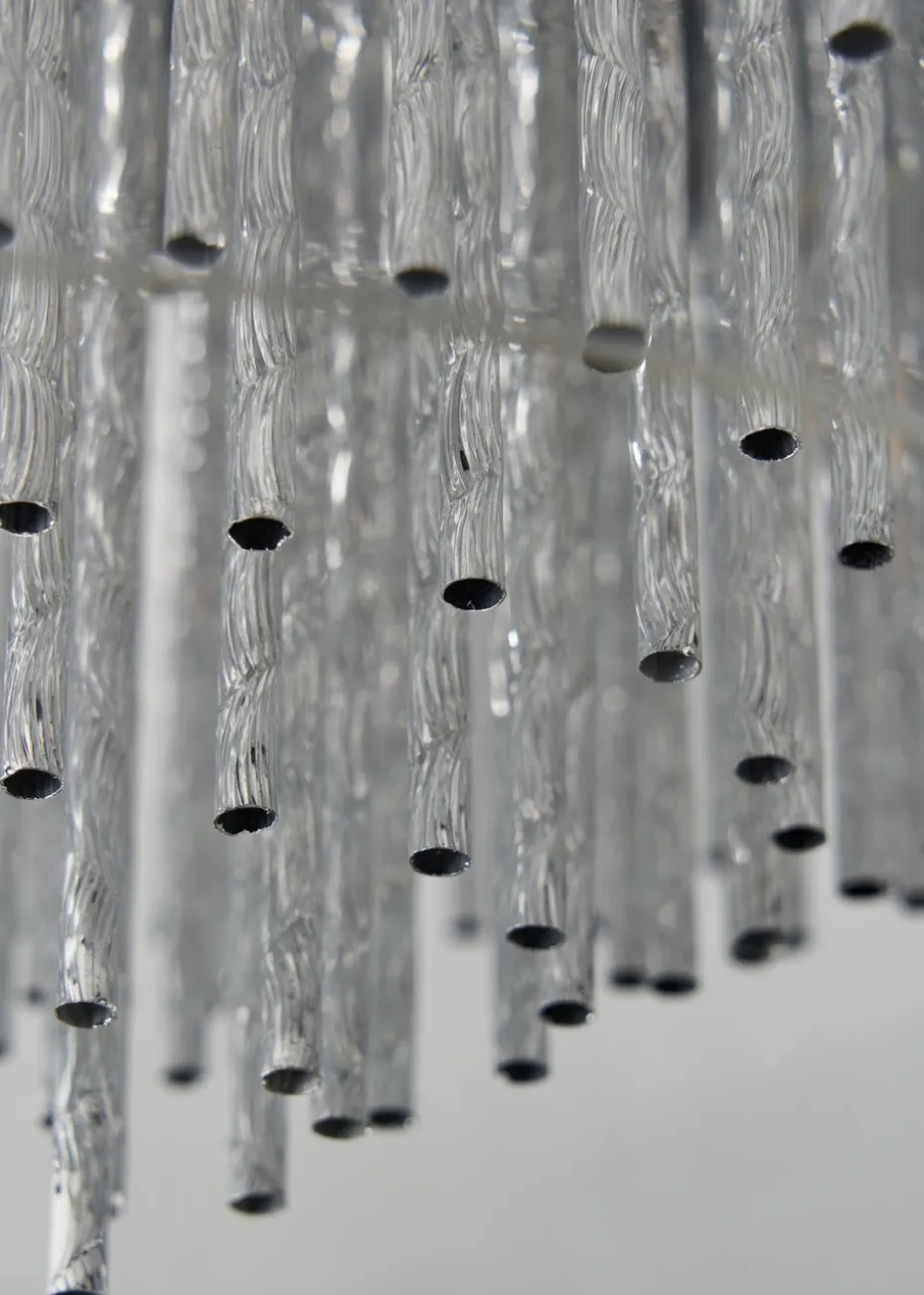 Inlight Chrome Rods 5 Light Flush Ceiling Light (18cm x 30cm x 30cm)