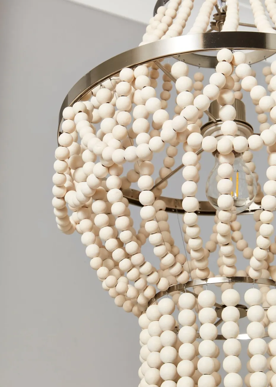 Inlight Clara Wooden Beaded Chandelier (140cm-60cm x 40cm)
