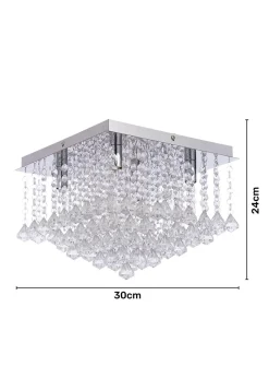 Inlight Lexi Flush Pendant Light (24cm x 30cm x 30cm)