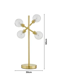 Inlight Nova Brass Table Lamp (50cm x 15cm x 15cm)