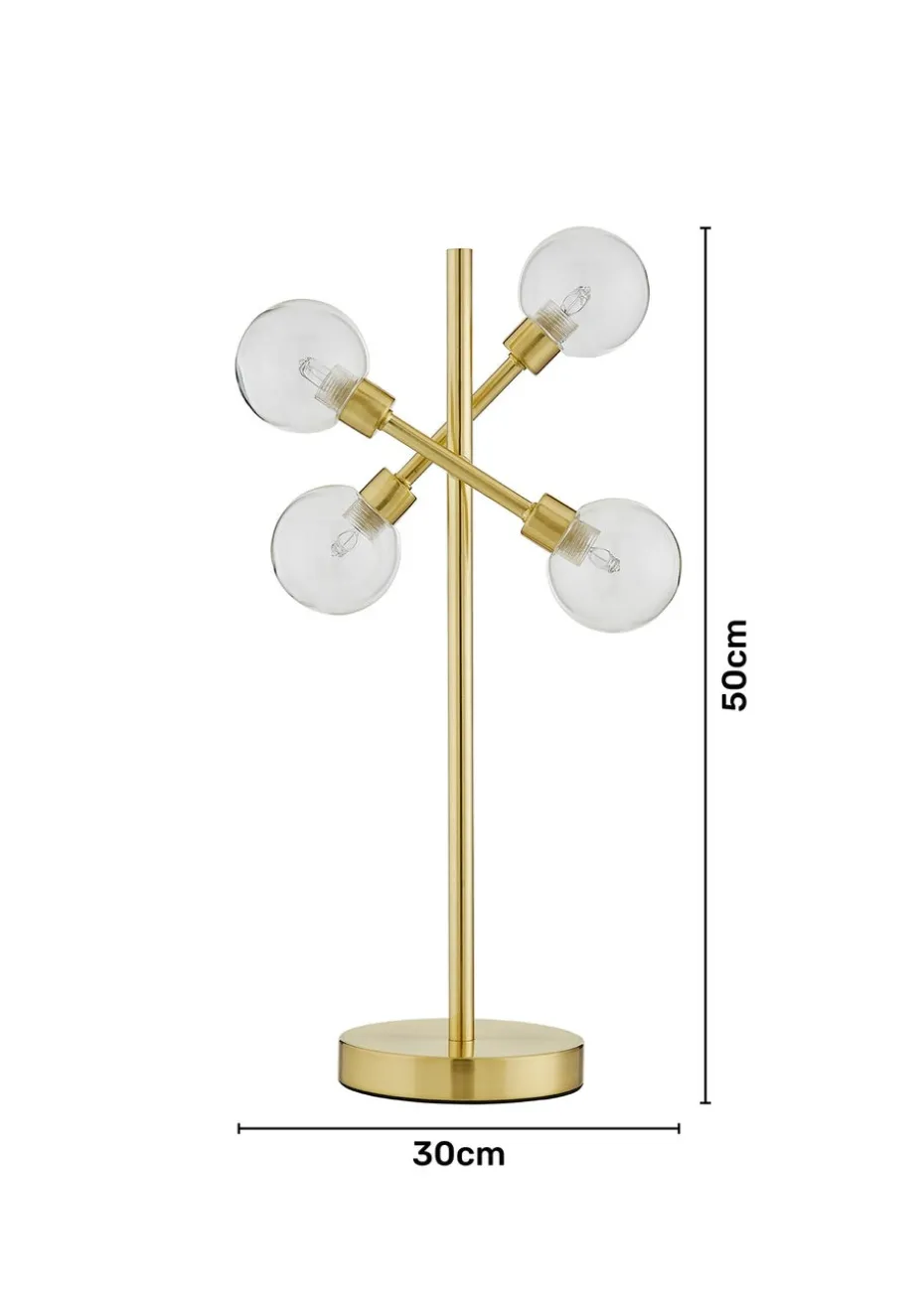 Inlight Nova Brass Table Lamp (50cm x 15cm x 15cm)