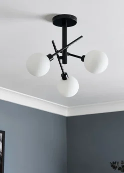 Inlight Nova 3LT Ceiling Light Black (48cm x 48cm x 21cm)