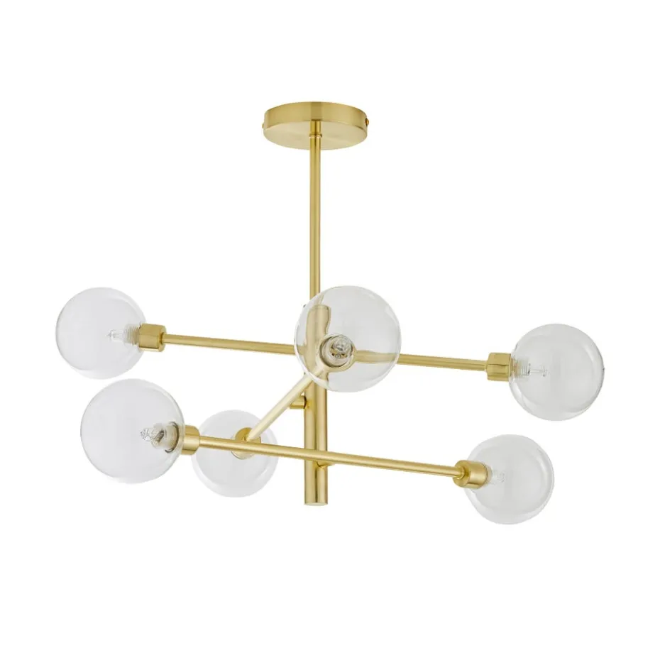 Inlight Nova Semi Flush Ceiling Light Brass (56cm x 60cm x 60cm)