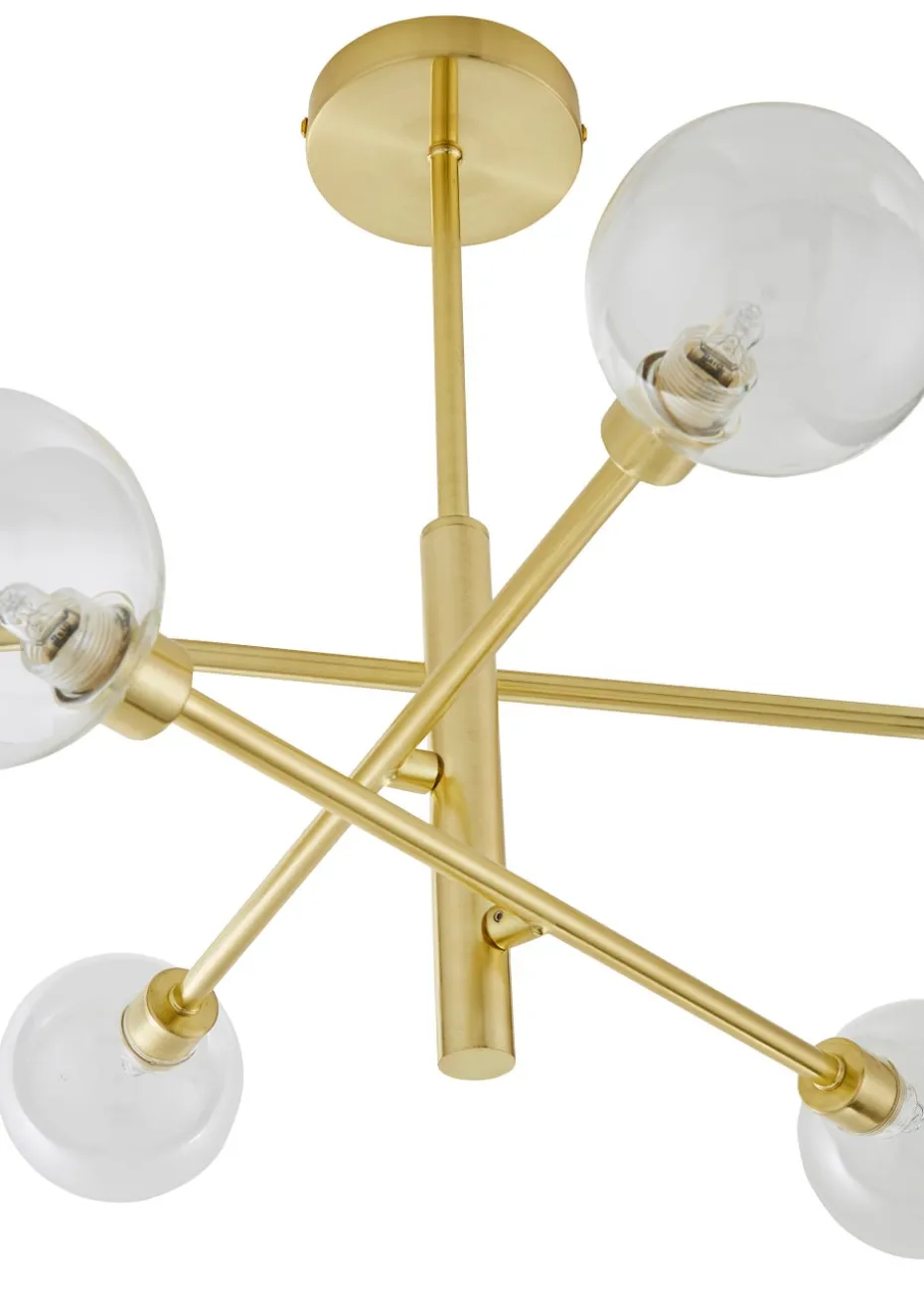 Inlight Nova Semi Flush Ceiling Light Brass (56cm x 60cm x 60cm)
