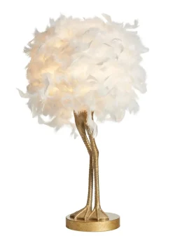Inlight Ostrich Feather Table Lamp (50cm x 30cm x 30cm)