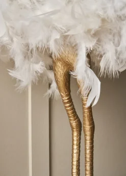 Inlight Ostrich Feather Table Lamp (50cm x 30cm x 30cm)