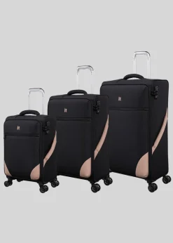 IT Luggage Black Soft Suitcase