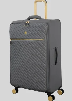 IT Luggage Grey Desirable Soft Suitcase