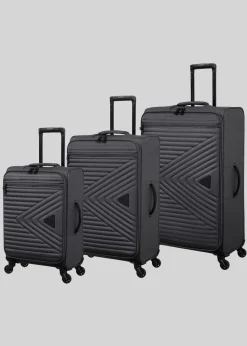 IT Luggage Grey New Soft Suitcase