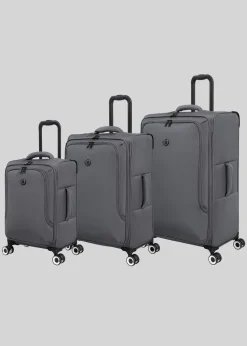 IT Luggage Grey Trulite Soft Suitcase