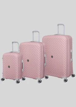 IT Luggage Mauve Quilted Suitcase