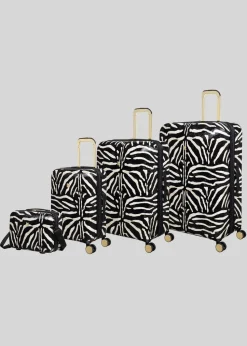 IT Luggage Sheen Zebra Hardshell Suitcase
