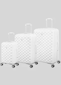 IT Luggage White Hardshell Suitcase