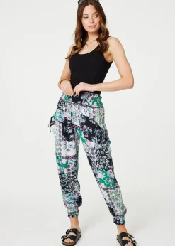 Izabel London White Patchwork Tassel High Waist Harem Pants