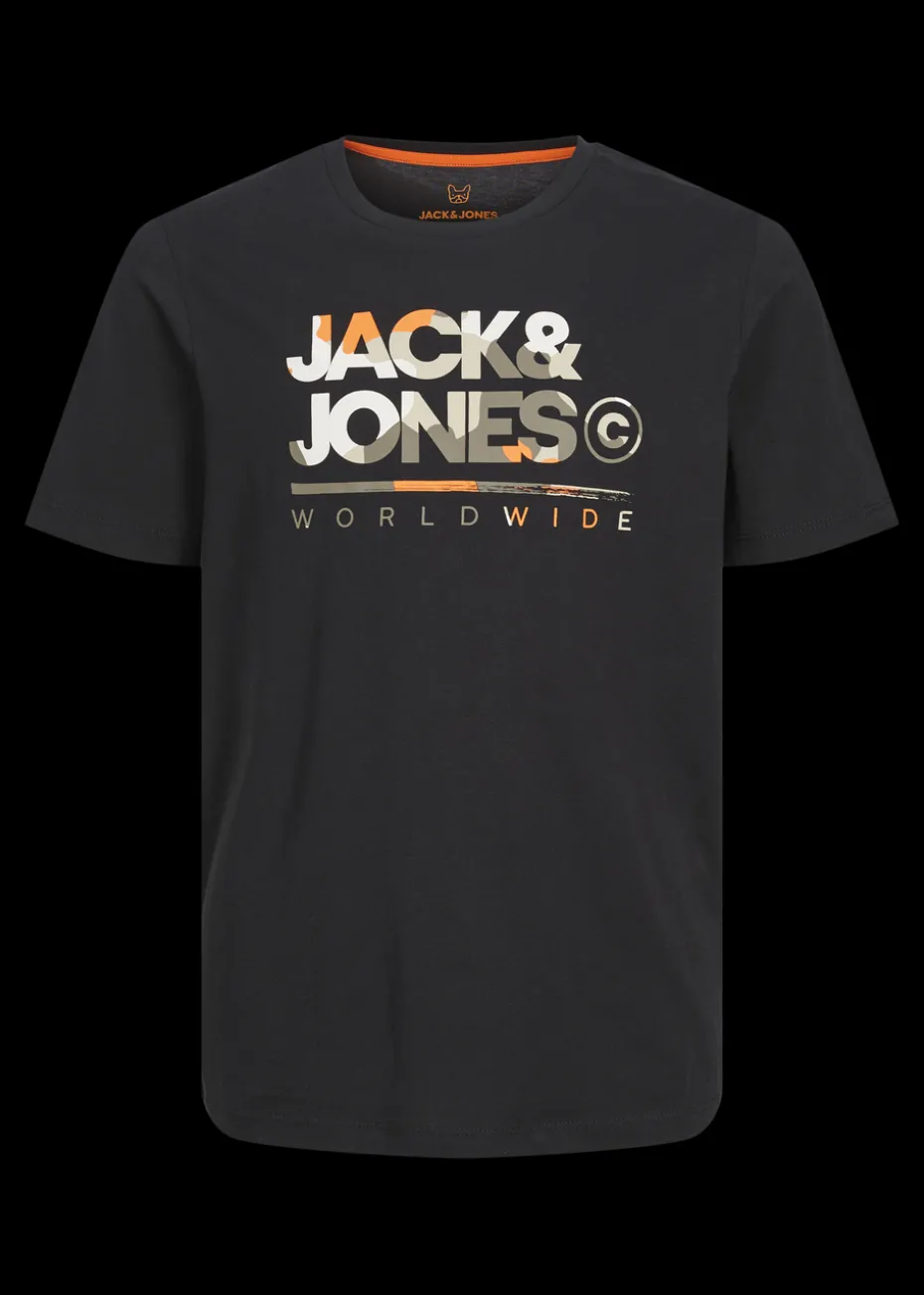 Jack & Jones Black Luke T-Shirt (8-16yrs)