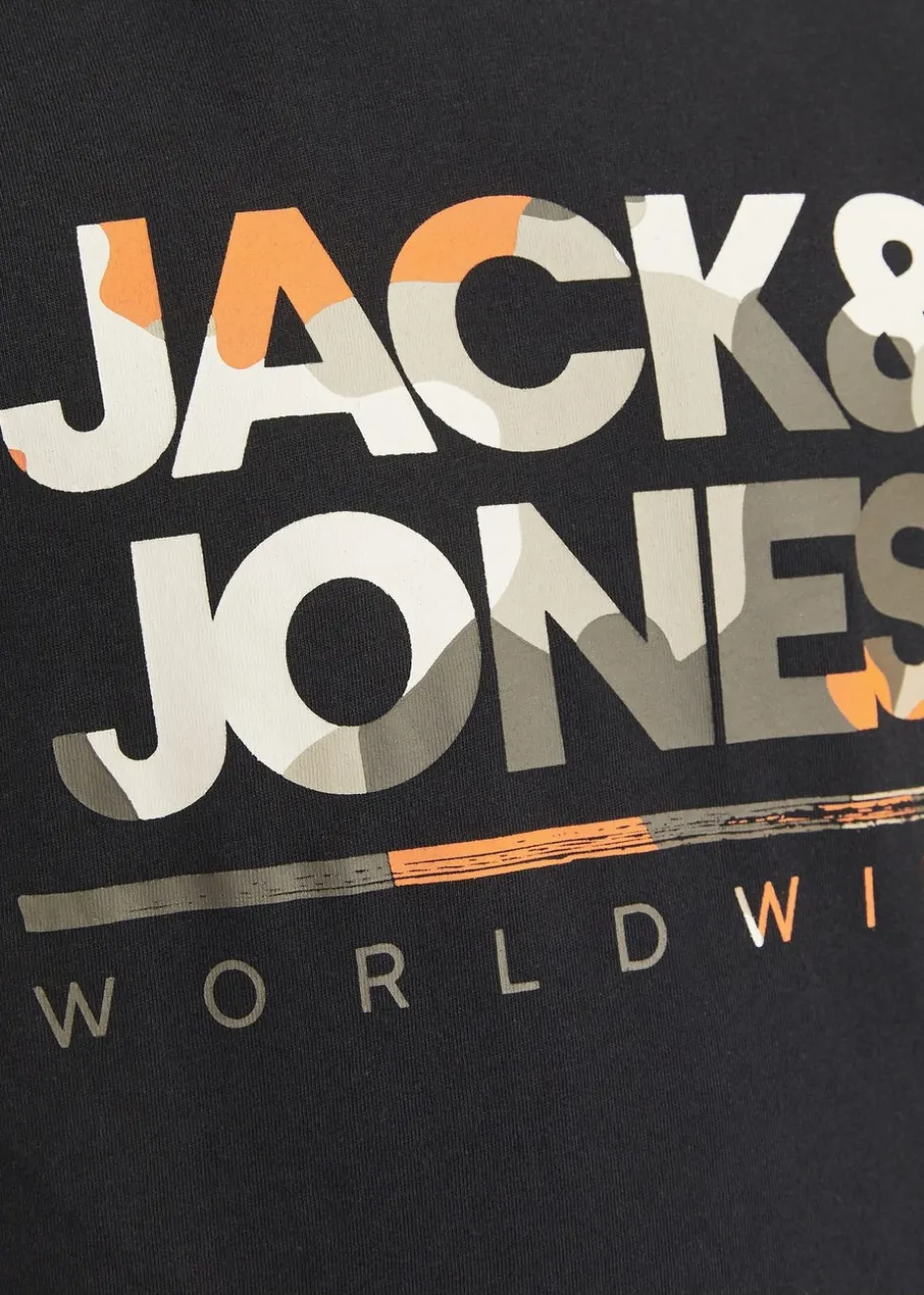 Jack & Jones Black Luke T-Shirt (8-16yrs)