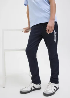 Jack & Jones Boys Navy Logo Jogging Bottoms