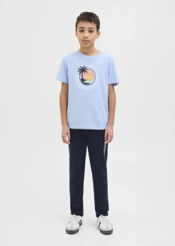 Jack & Jones Boys Navy Logo Jogging Bottoms