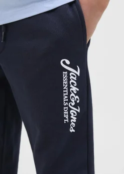 Jack & Jones Boys Navy Logo Jogging Bottoms