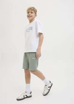 Jack & Jones Green Jogger Shorts (8-16yrs)