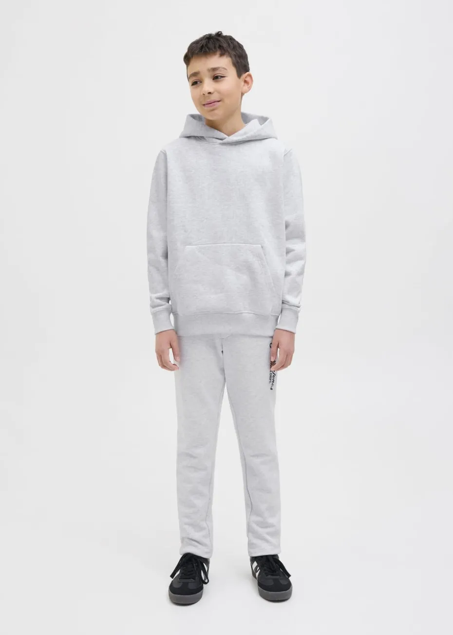 Jack & Jones Grey Slogan Jogging Bottoms