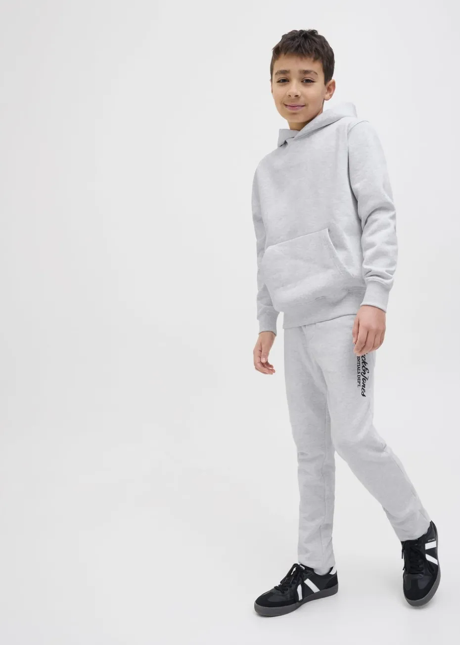 Jack & Jones Grey Slogan Jogging Bottoms