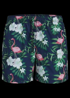 Jack & Jones Jnr Navy Printed Swim Shorts