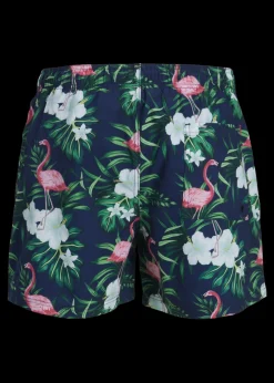 Jack & Jones Jnr Navy Printed Swim Shorts