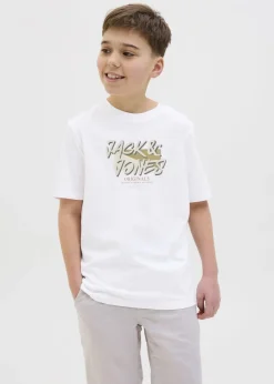 Jack & Jones Jnr White Crew T-Shirt