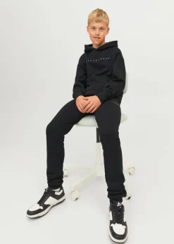 Jack & Jones Junior Black Logo Sweatpants (6-16yrs)