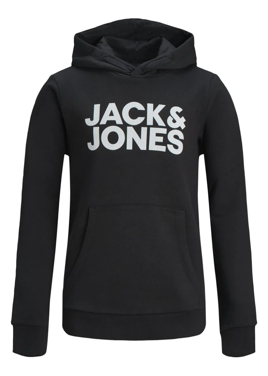 Jack & Jones Kids Black Logo Hoodie (8-16yrs)