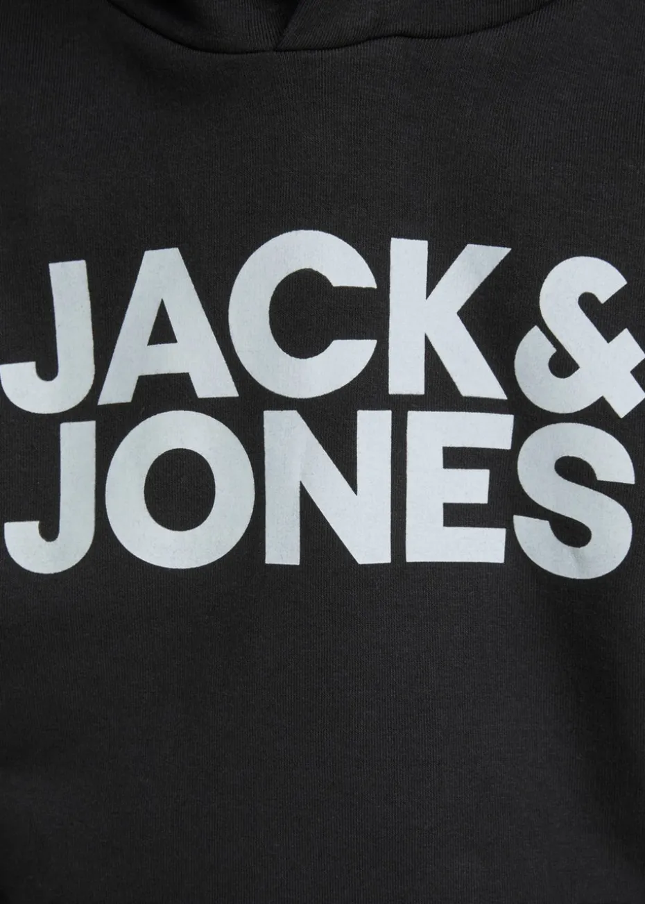 Jack & Jones Kids Black Logo Hoodie (8-16yrs)