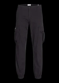 Jack & Jones Kids Black Cuffed Cargo Trousers (8-16yrs)