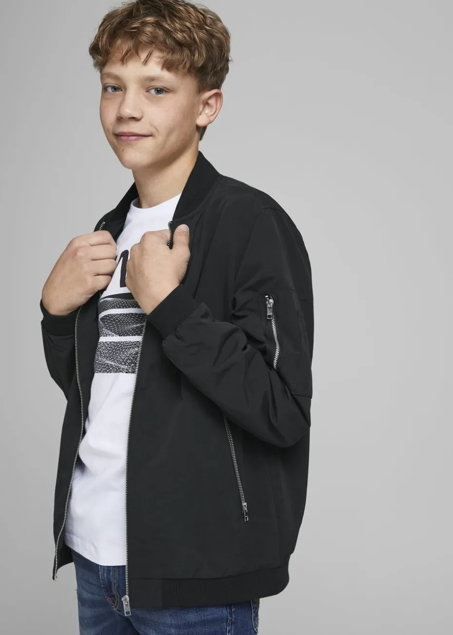 Jack & Jones Kids Black Rush Bomber Jacket (8-16yrs)